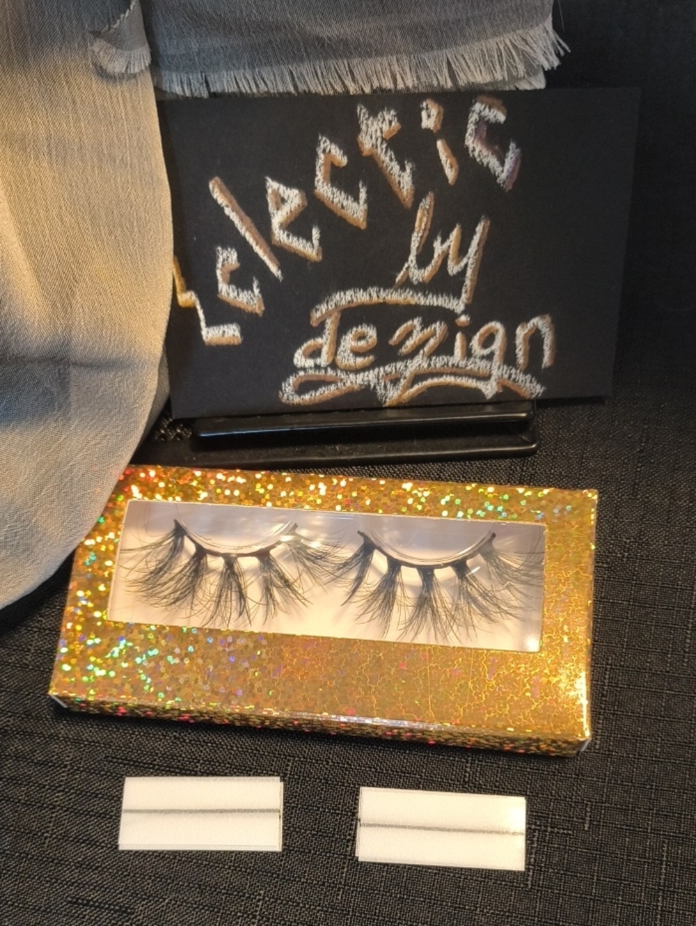 Boutique Dramatic 3D Faux Mink Lashes NIB Set With Glue Strips & Spoolie